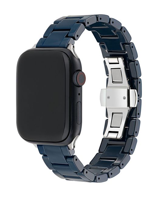 Ted Baker Blue Ceramic Strap Silver Buckle For Apple Watch® for men