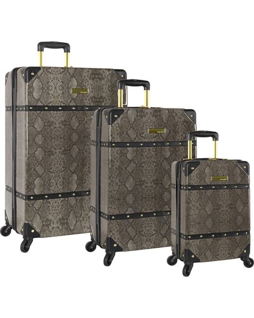 Vince Camuto Gray 3 Piece Hardside Spinner Set-suitcase