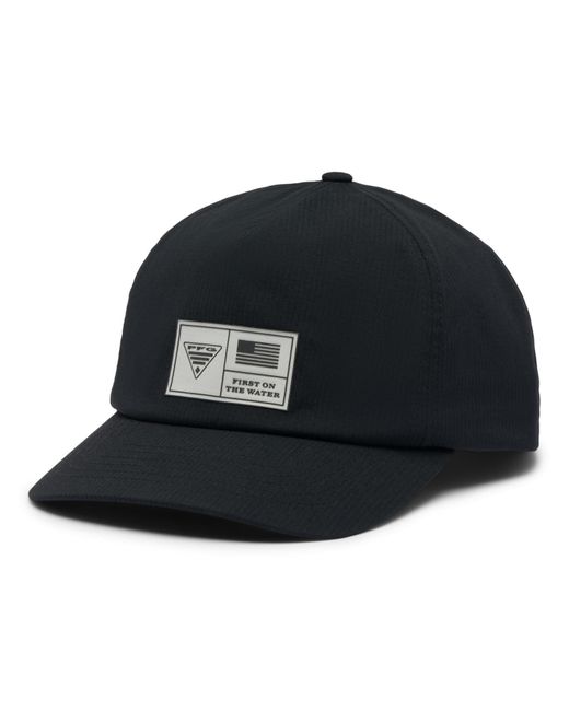 Columbia Black Pfg Outcast 3d Stretch Snap Back
