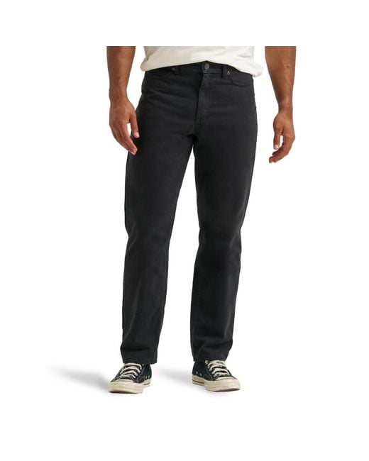 Lee Jeans Black Legendary Relaxed Straight Jean for men