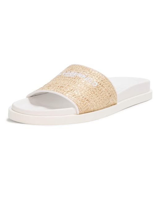 Karl Lagerfeld Natural Paris Everyday Cushioned Insole Hazlet-flat Slide Sandal