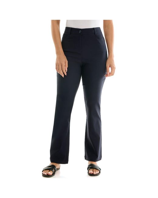 Nanette Lepore Blue Fly Front Freedom Stretch Pant With Pockets + Belt Loops