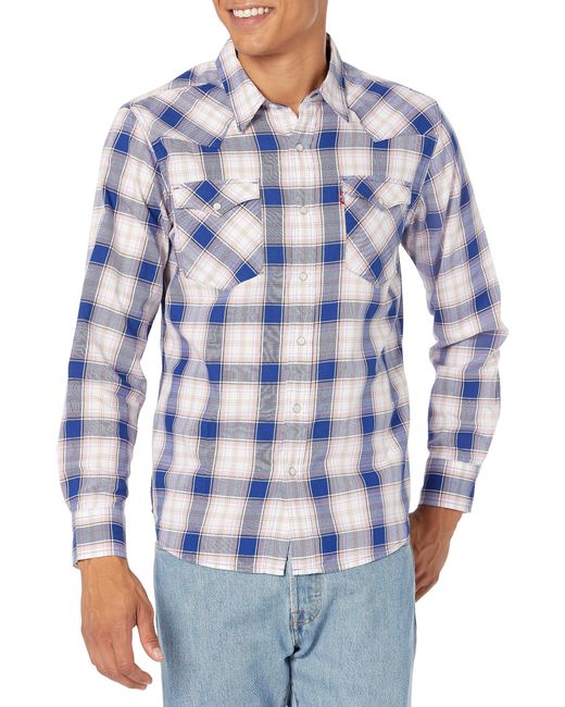 Levi's Blue Classic Standard Fit Western Shirt for men