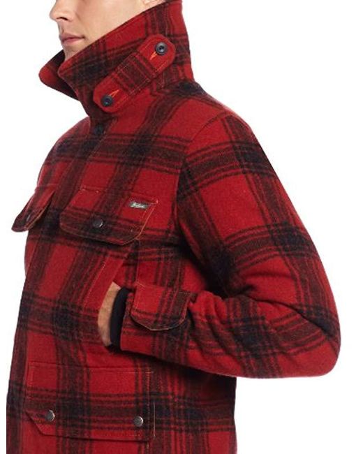Woolrich Modern Hunt Coat in Red for Men | Lyst