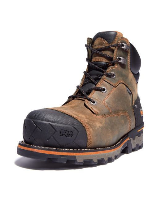 Timberland Brown Boondock 6 Inch Composite Safety Toe Waterproof Industrial Work Boot for men