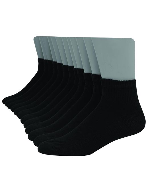 Hanes Mens Freshiq Cool Comfort Reinforced Ankle Socks in Black for Men