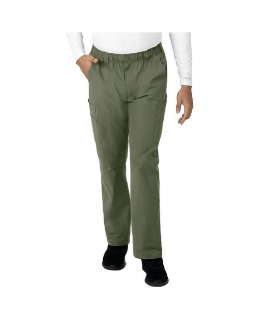 Carhartt Green Force Essentials Men's Straight Leg Cargo Scrub Pant - Olive, 2x for men