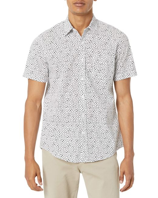 Chemise Boutonnée ches Courtes Coupe Ajustée Amazon Essentials pour homme en coloris White
