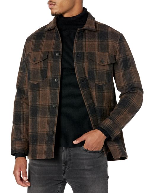 Pendleton Lawson Wool Coat in Black for Men Lyst