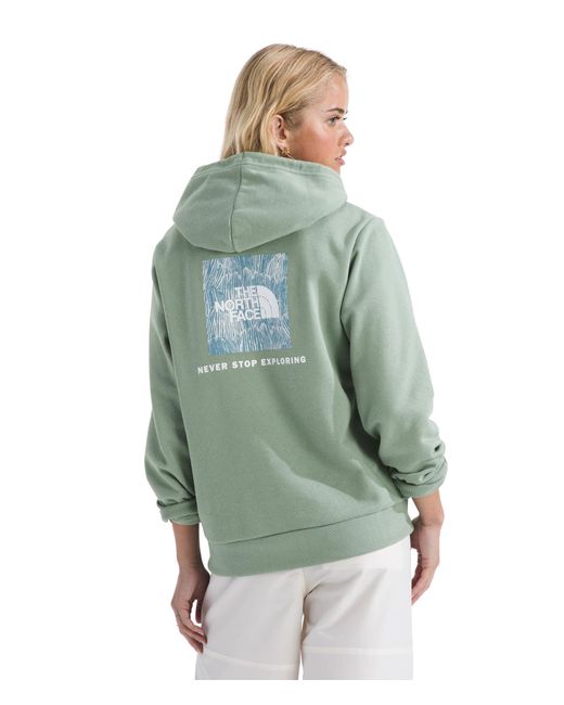 The North Face Green Evolution Box Nse Fill Graphic Hoodie | 2 Piece Hood With Adjustable Drawcord