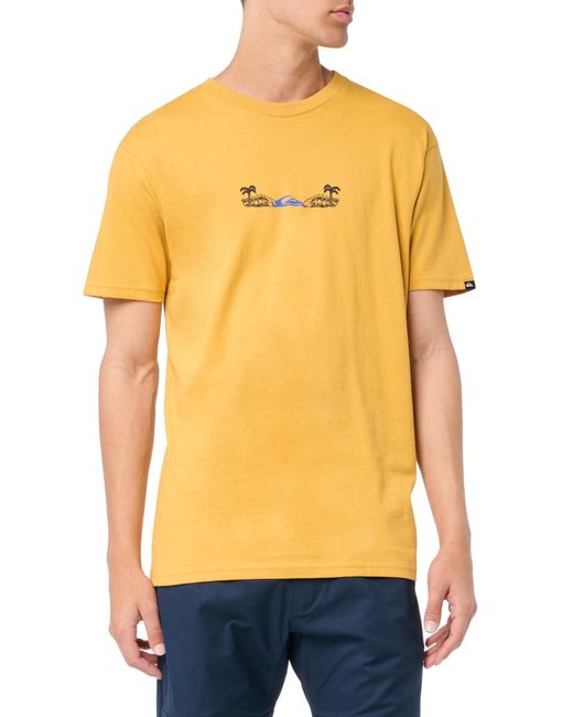 Quiksilver Yellow Surf Core Short Sleeve Tee Shirt for men