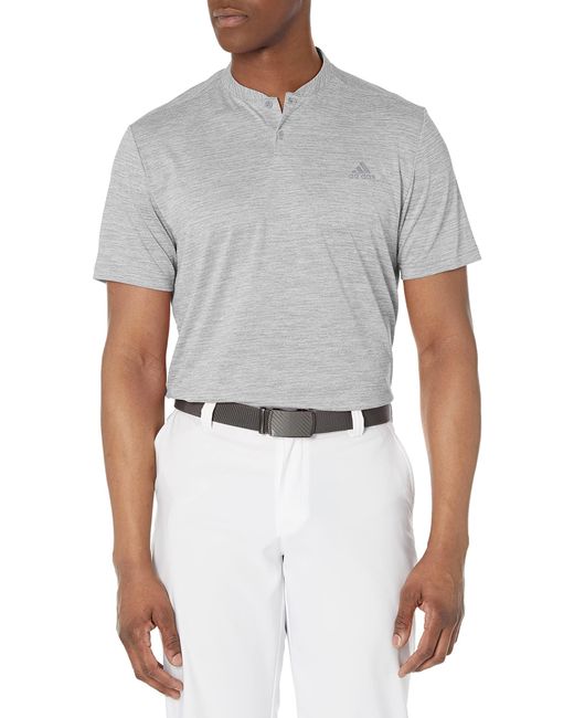 Adidas Gray Golf S Texture Stripe Polo Shirt for men