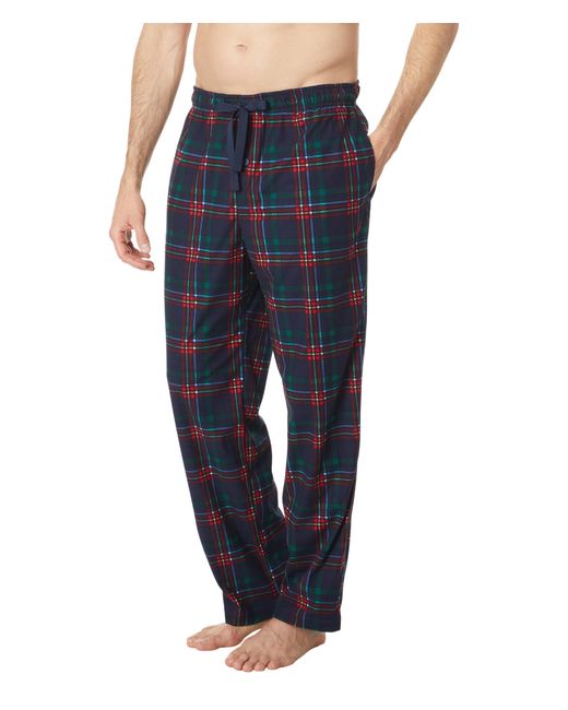 Nautica Blue Sustainably Crafted Plaid Fleece Sleep Pant for men