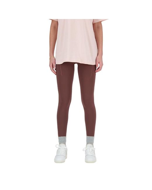New Balance Pink Nb Sleek Pocket High Rise Legging 27"