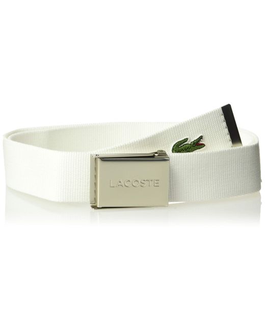 white lacoste belt
