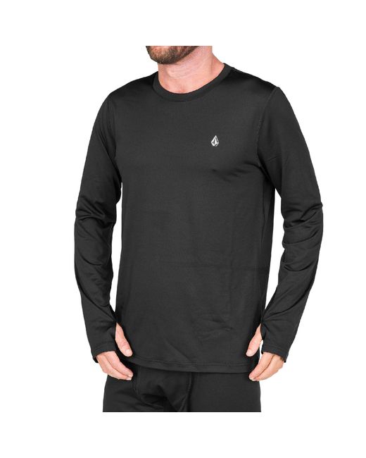 Volcom Black V-science Midweight Thermal Base Layer Long Sleeve Shirt for men