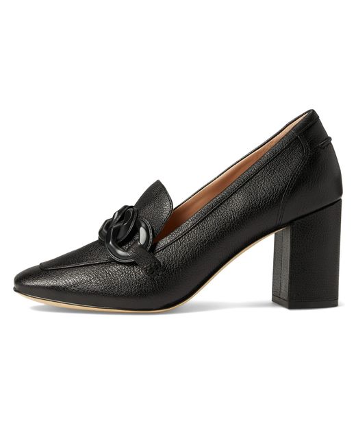 Cole Haan Black Chrystie Square Chain Loafer Pump