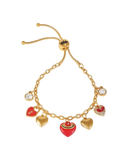 Juicy Couture Metallic Goldtone Slider Charm Bracelet For