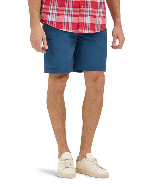 Lee Jeans Blue Extreme Motion Synthetic Ripstop Cargo Short for men