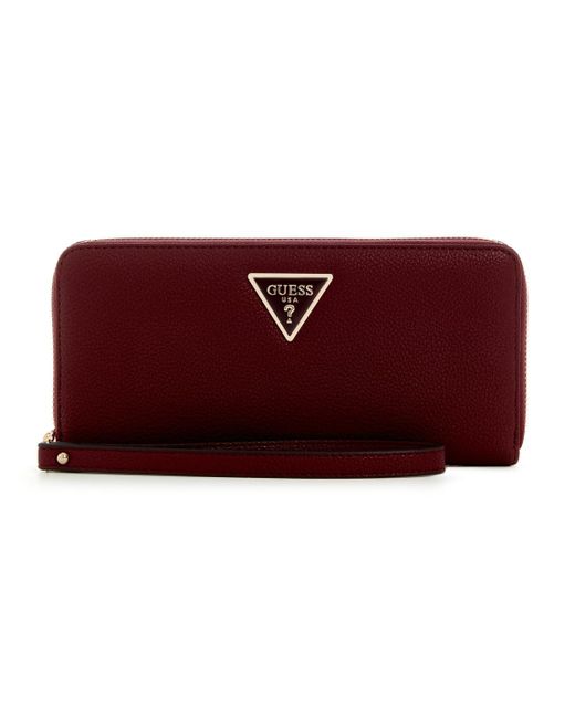 Guess Red Laurel II Große Geldbörse mit umlaufendem Reißverschluss