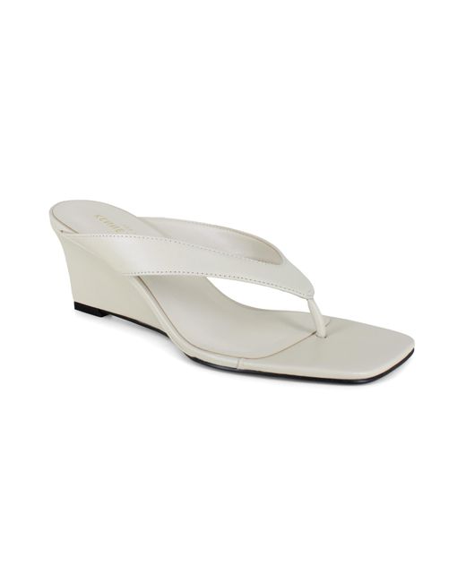 Kenneth Cole White Susannah Wedge Sandal