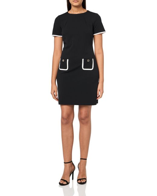 Tommy Hilfiger Black Legacy Scuba Crepe Two Pocket Dress
