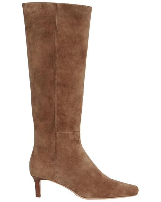 PAIGE Brown Ansley Tall Boot Mid Calf