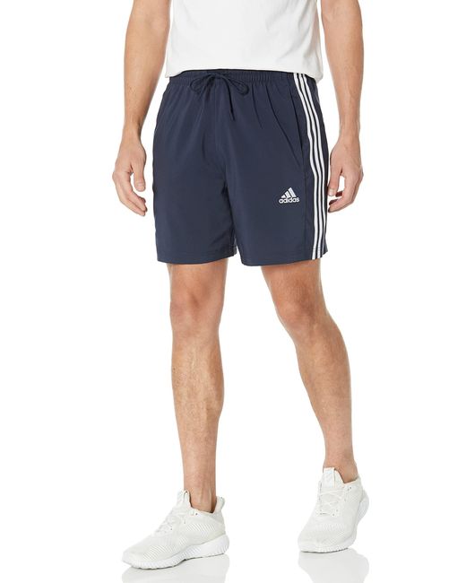 Adidas Blue Size Aeroready Essentials Chelsea 3-stripes Shorts for men