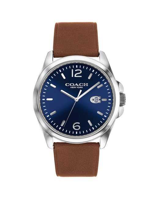 COACH Blue Greyson Versatile Watch | Functional Elegance | Stylish Timepiece For Everyday Wear | Water Resistant for men