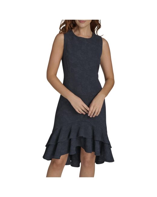 Tommy Hilfiger Women's Blue Tiered Sleeveless Flattering Midi Dress Casual - www.disolcolor.com Tommy Hilfiger Women's Blue Tiered Sleeveless Flattering Midi Dress Casual - www.disolcolor.com