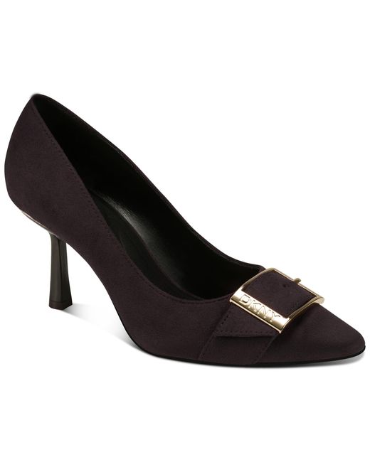 DKNY Black Nashbrook Stiletto Pump With Buckle Detail