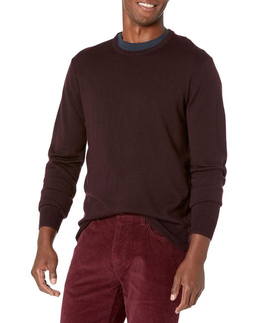 Amazon Brand - , maglione girocollo da uomo in lana merino, Viola  (burgundy), US S (EU S)Goodthreads in Lana da Uomo colore Viola - Lyst