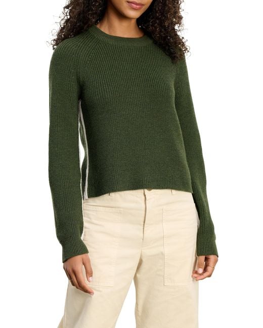 Velvet By Graham & Spencer Green Savannah Engineered Stitches Sweater