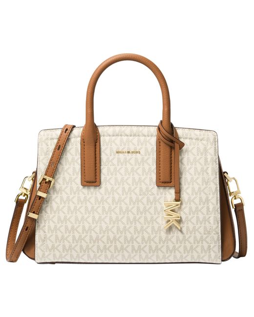 Borsa a tracolla Laila Sm da donna di Michael Kors in Natural