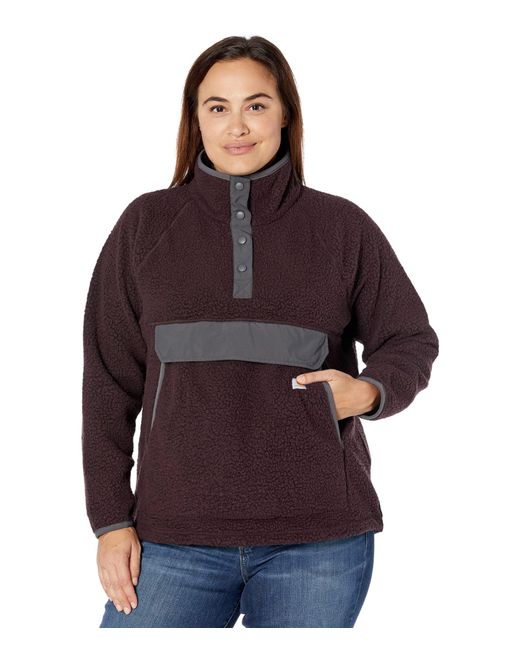 Carhartt Red Womens Relaxed Fit Fleece Pullover Outerwear