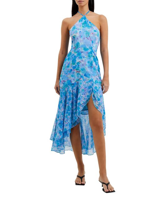 French Connection Blue Gretha Rec Hulter Dress