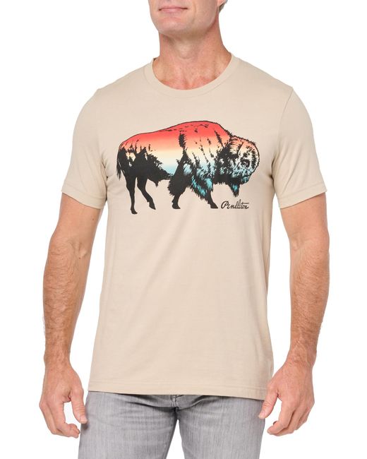 Pendleton Natural Ombre Bison Graphic T-shirt for men