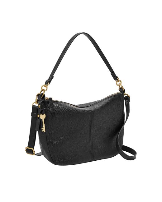 Fossil Jolie Leather Crossbody Purse Handbag in Black | Lyst