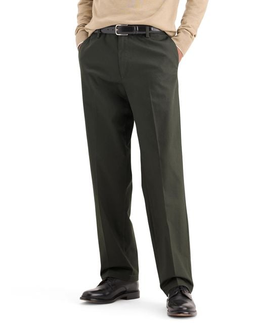 Dockers Black Signature Khaki Classic Fit Iron Free With Stain Defender for men