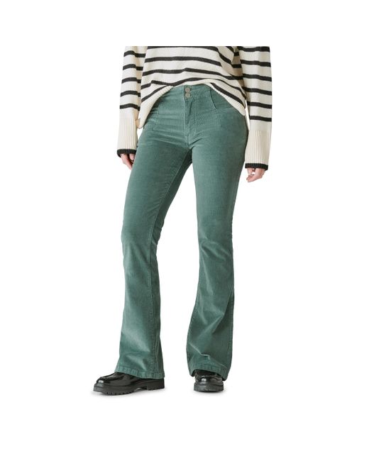 Lucky Brand Green High-Rise Stevie Flare