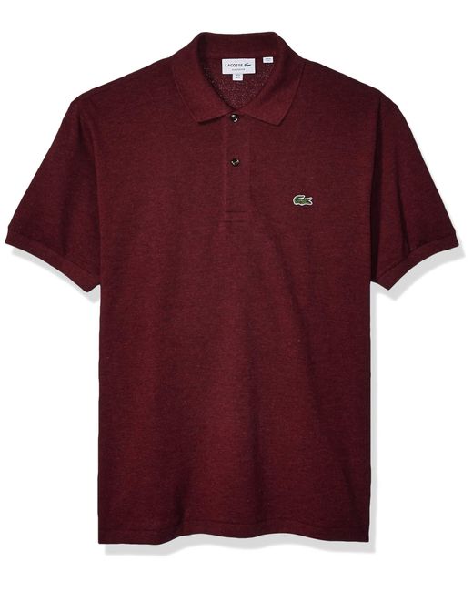 Lacoste Red Classic Short Sleeve Chine Pique Polo Shirt Polo Shirt for men