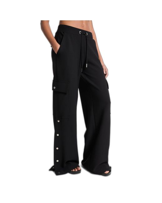 Michael Kors Black Snap Detail Cargo Pant