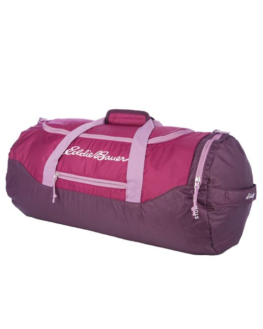 Eddie Bauer Purple Stowaway Packable 45l Duffel Bag-made From Ripstop Polyester