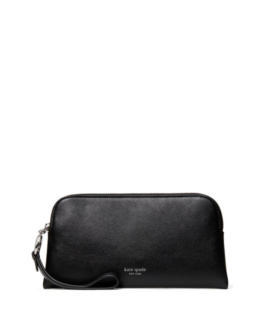 Kate Spade Black Halo Fine Grain Leather Medium Wristlet