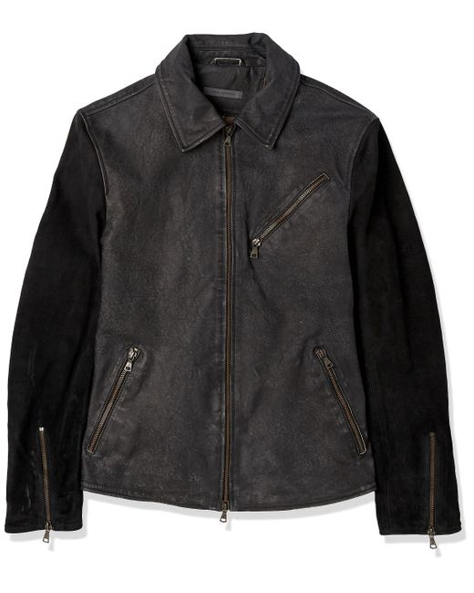 John Varvatos Black Robert Leather Jacket for men