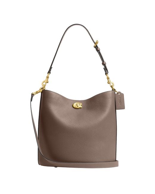 COACH Brown Willow Soft Bucket Bag