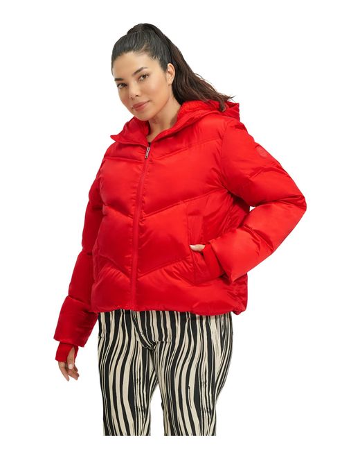 Ugg Red Ronney Cropped Puffer Jacket