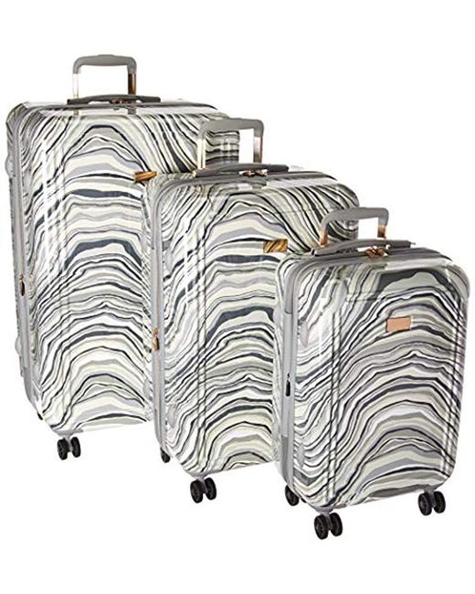 Vince Camuto Gray 3 Piece Hardside Spinner Luggage Suitcase Set