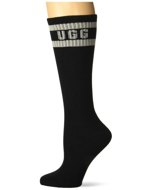 Ugg Black Lathan Logo Crew Sock for men