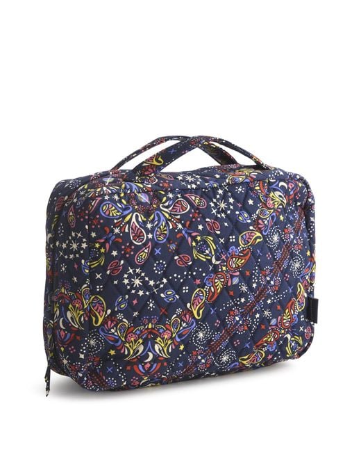 Vera Bradley Blue Premium Cotton Hanging Travel Organizer